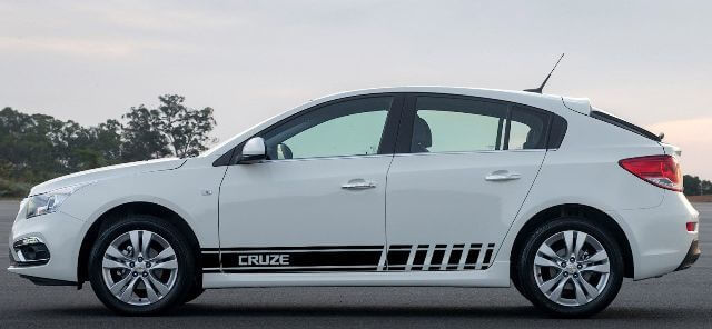 Adesivo in vinile con strisce da corsa lettering Cruze laterale per Chevrolet Cruze