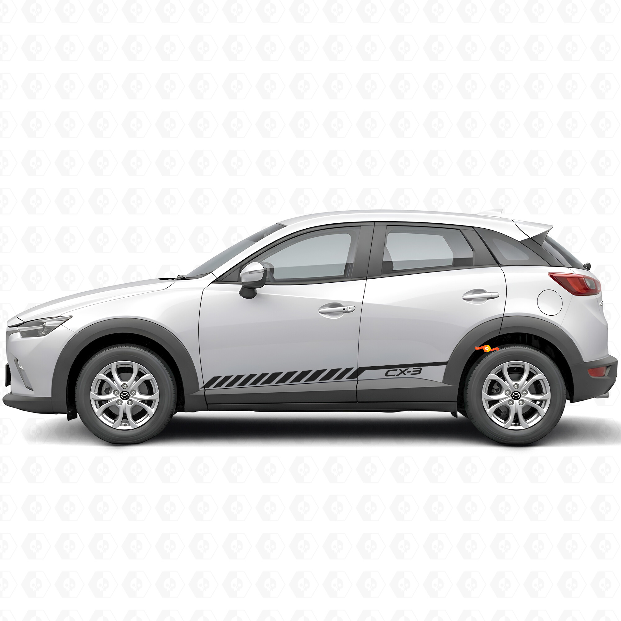 Adesivo Vinile a Strisce da Corsa per Porta per Mazda CX-3