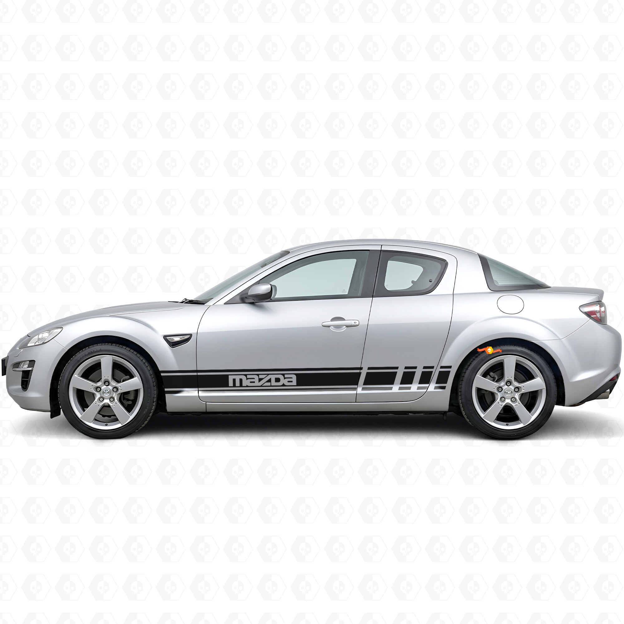 Adesivo Laterale in Vinile a Strisce di Accento Marchiato per Mazda RX-8