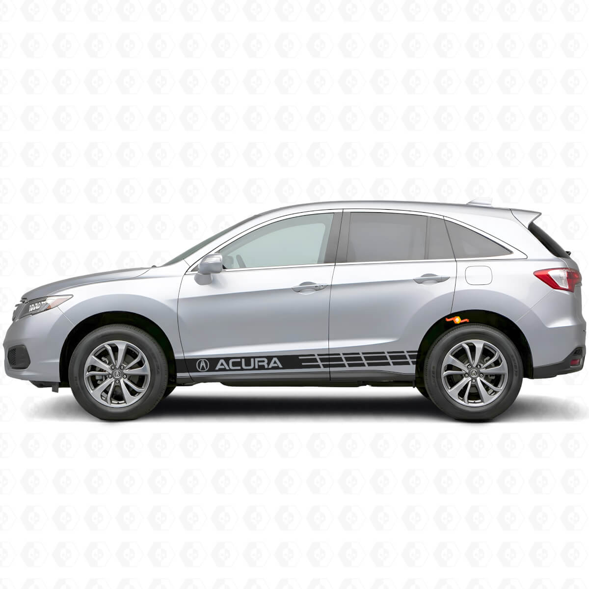 Kit Adesivi Vinilici Strisce Laterali da Corsa per Acura RDX MDX