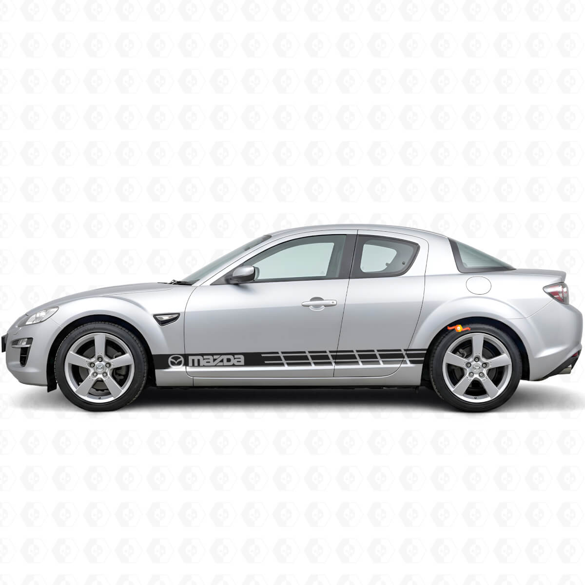 Adesivo Vinile Laterale con Strisce Stile Racing per Mazda RX-8