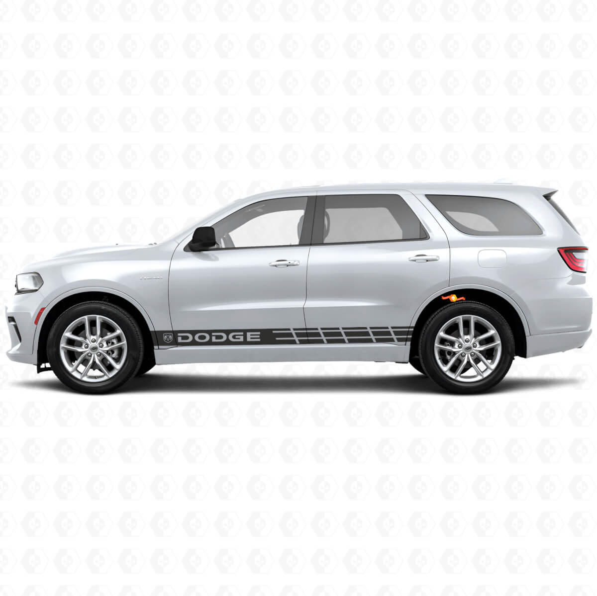 Adesivo Vinile Laterale a Strisce Brandizzate per Dodge Durango