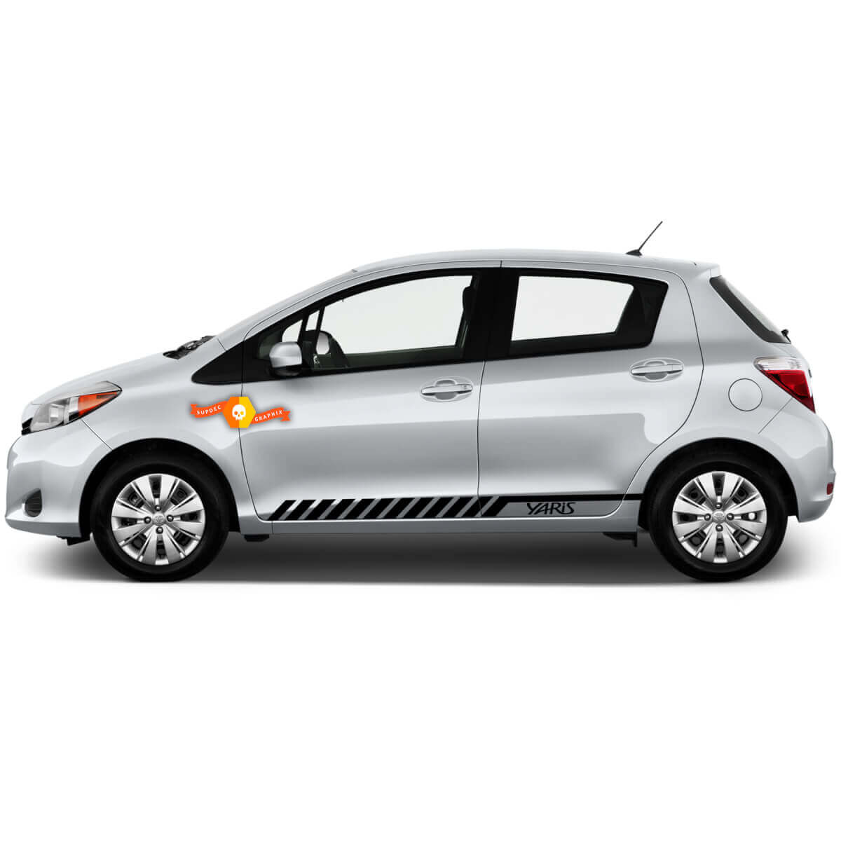 Kit Adesivi Vinile Strisce Laterali Racing per Toyota Yaris 2012-2018