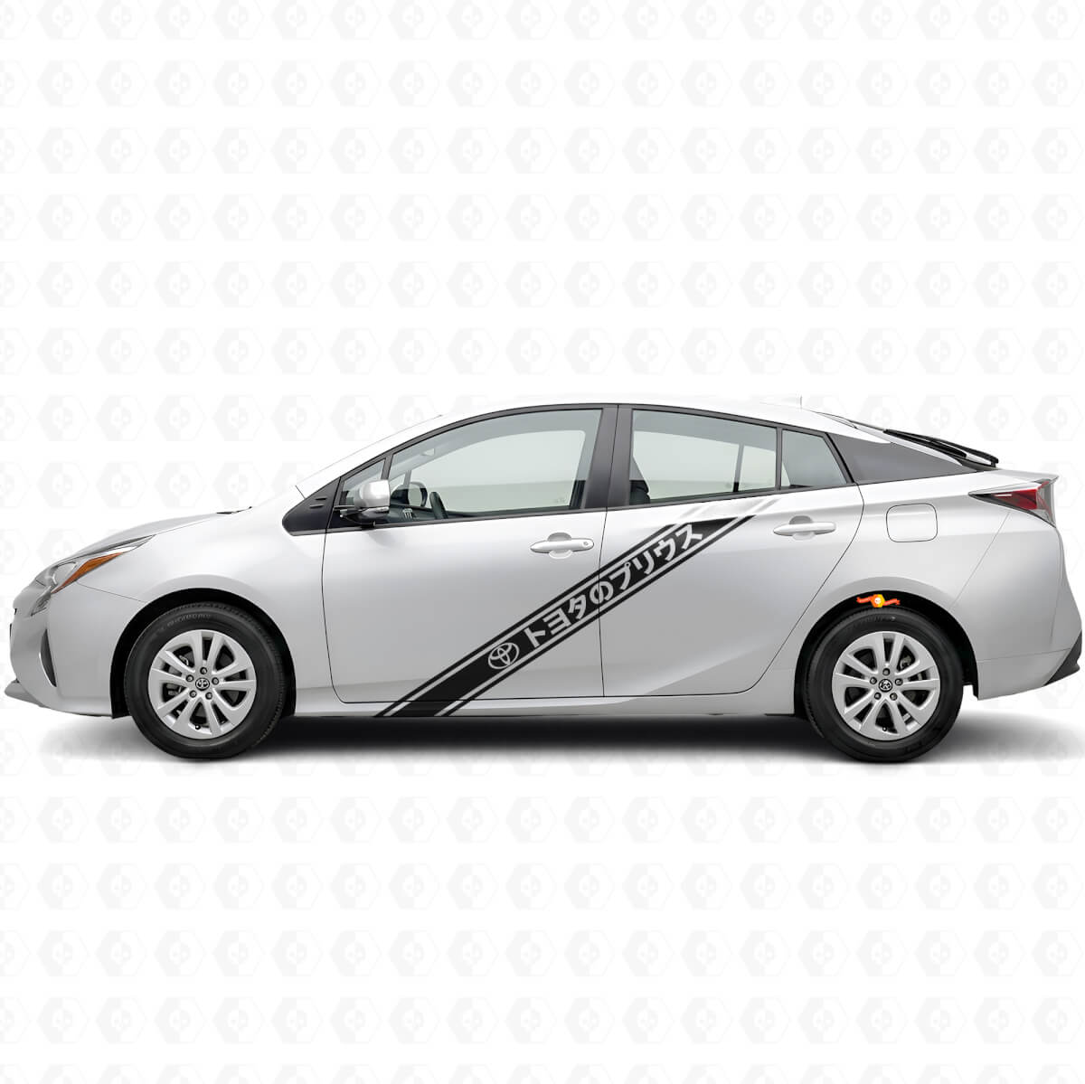 Adesivo in Vinile a Strisce Stile Giapponese Laterale per Toyota Prius