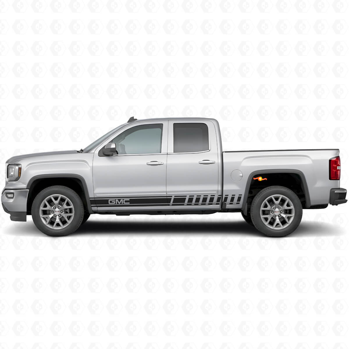 Adesivo in Vinile con Strisce e Logo GMC laterale per GMC Sierra