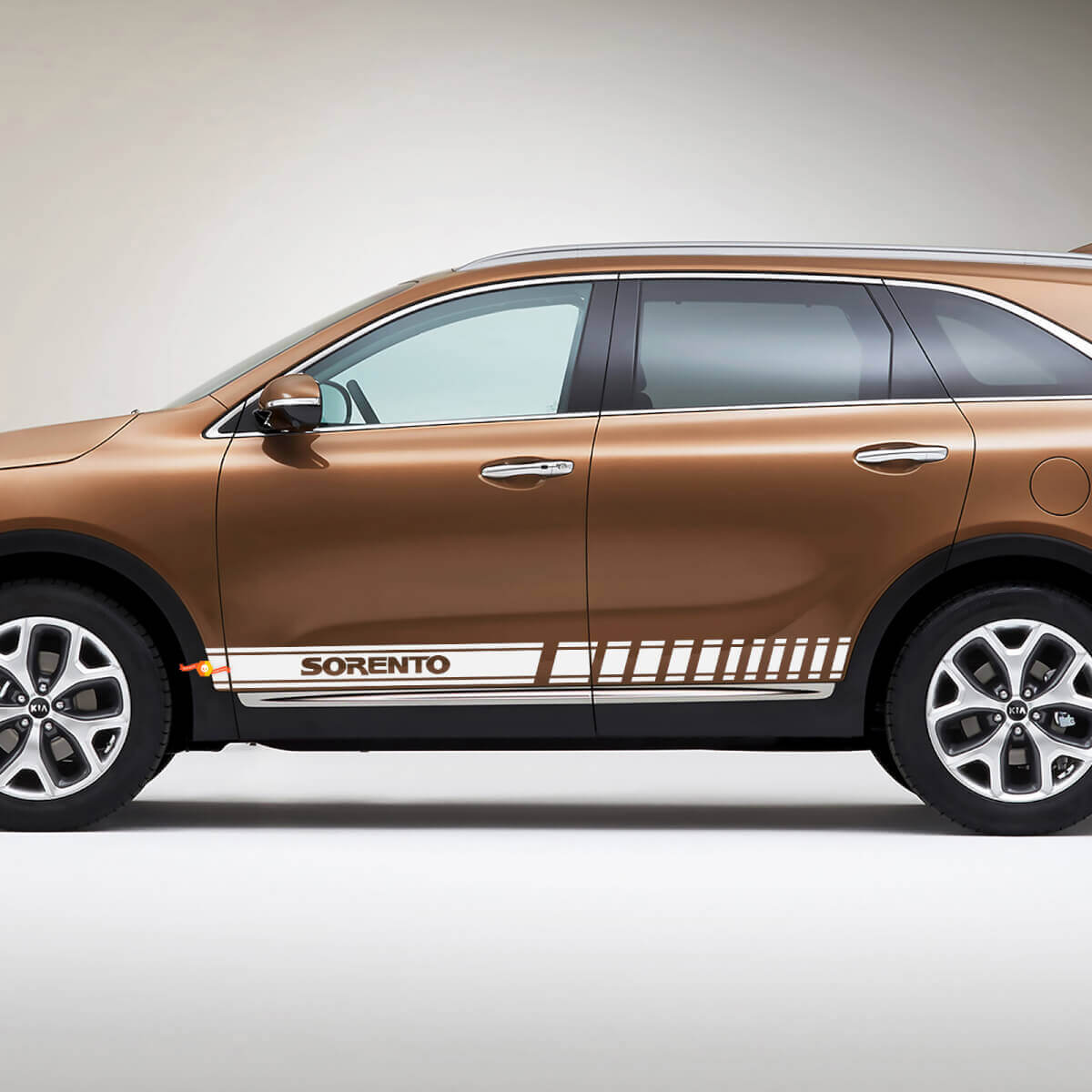 Adesivo decalcomania in vinile con strisce laterali Racing adatto per Kia Sorento
