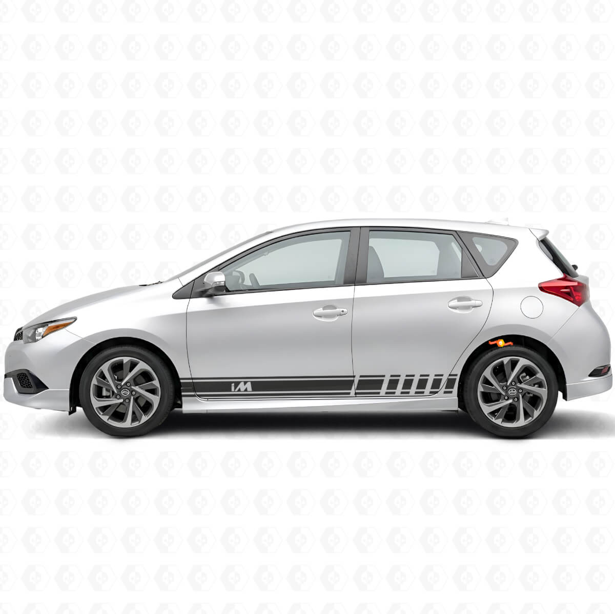 Kit Adesivi Laterali a Strisce con Simbolo iM per Auto Toyota Scion