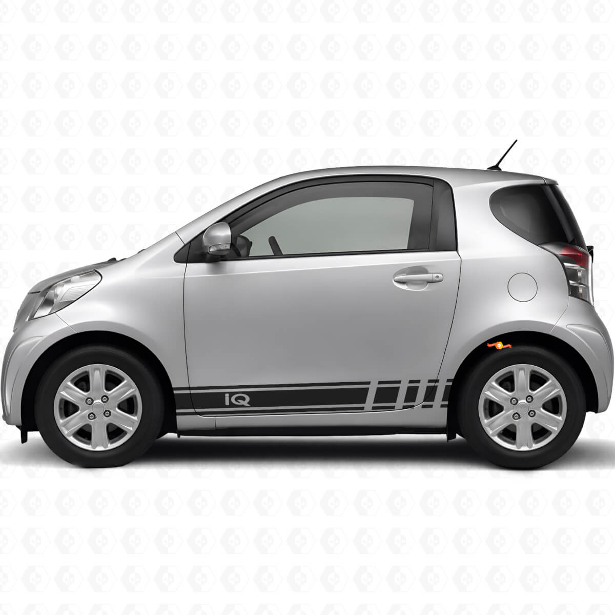 Kit Adesivi in Vinile Strisce Laterali Racing iQ Logo per Toyota iQ