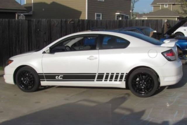 2X Grafica a più colori Simbolo tC Adesivo per decalcomanie in vinile da corsa per auto