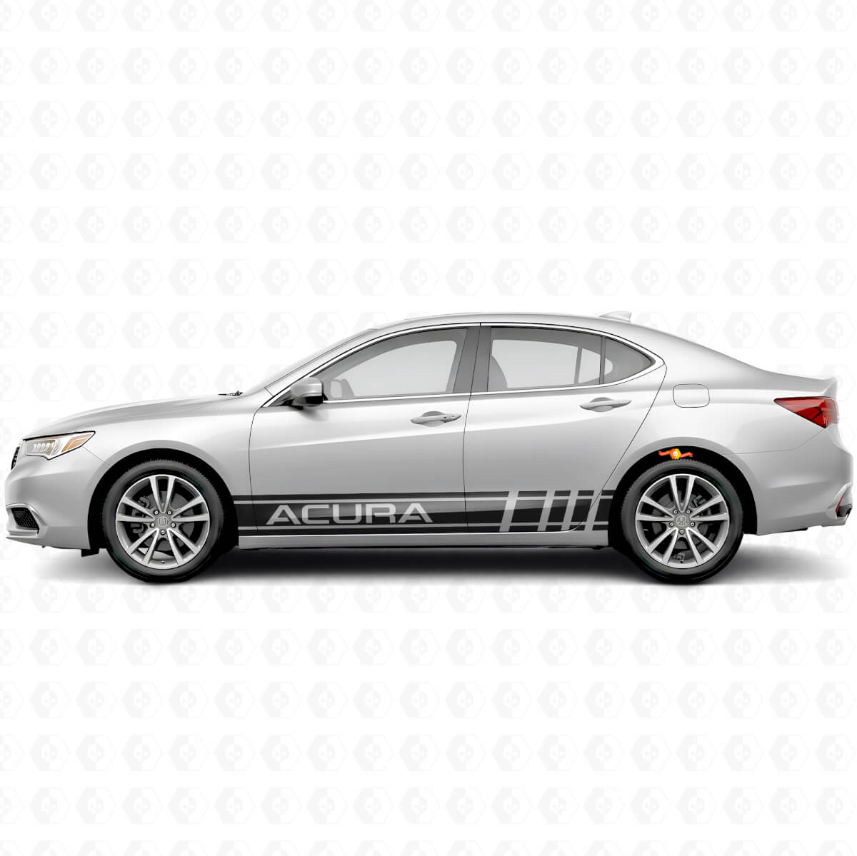 Set di Adesivi in Vinile con Strisce Laterali Stile Racing per Acura ILX TLX RLX
