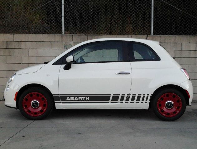 2X Grafica a più colori Simbolo Abarth Adesivo per decalcomania in vinile da corsa per auto