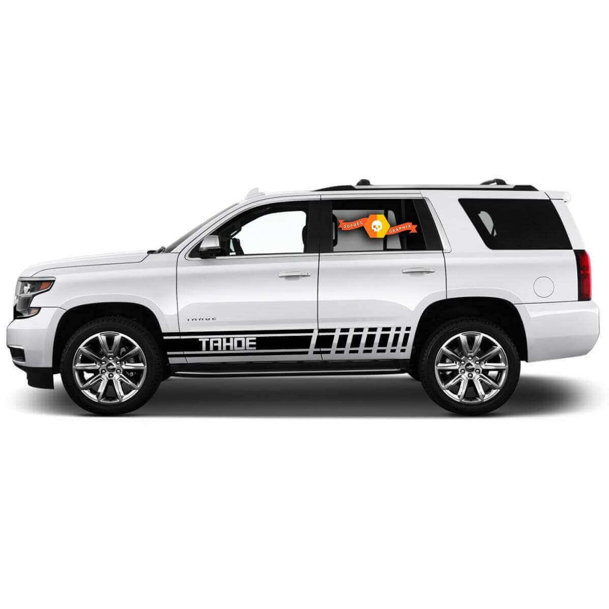 Set di Adesivi in Vinile a Strisce per Minigonne in Stile Racing per Chevrolet Tahoe