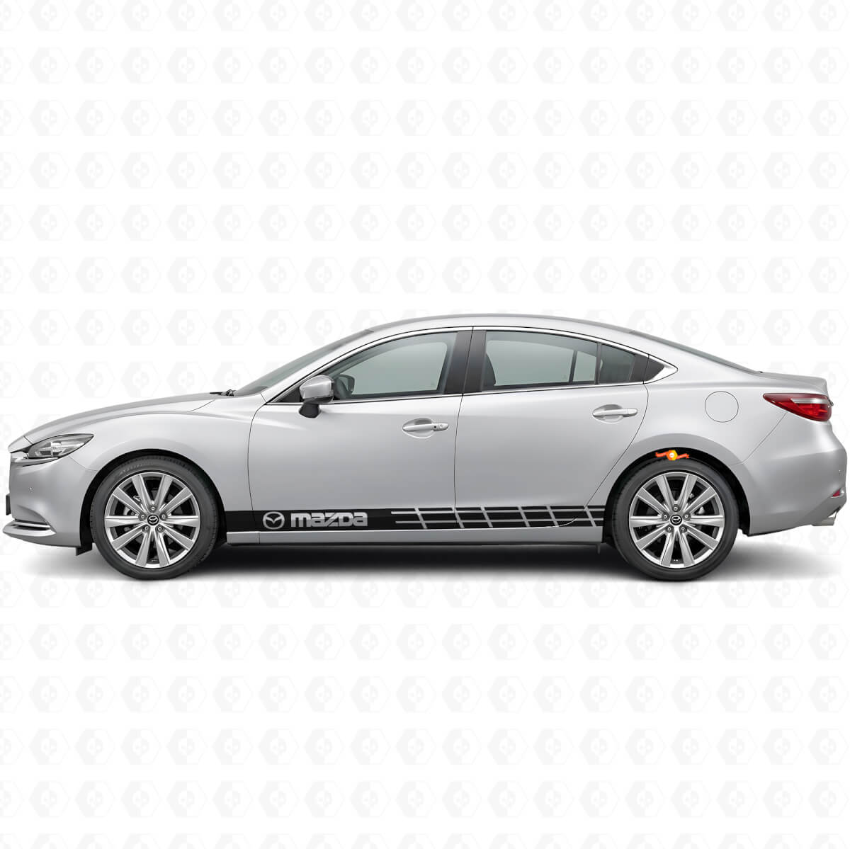 Adesivo in vinile con strisce laterali di marca per Mazda Mazda3