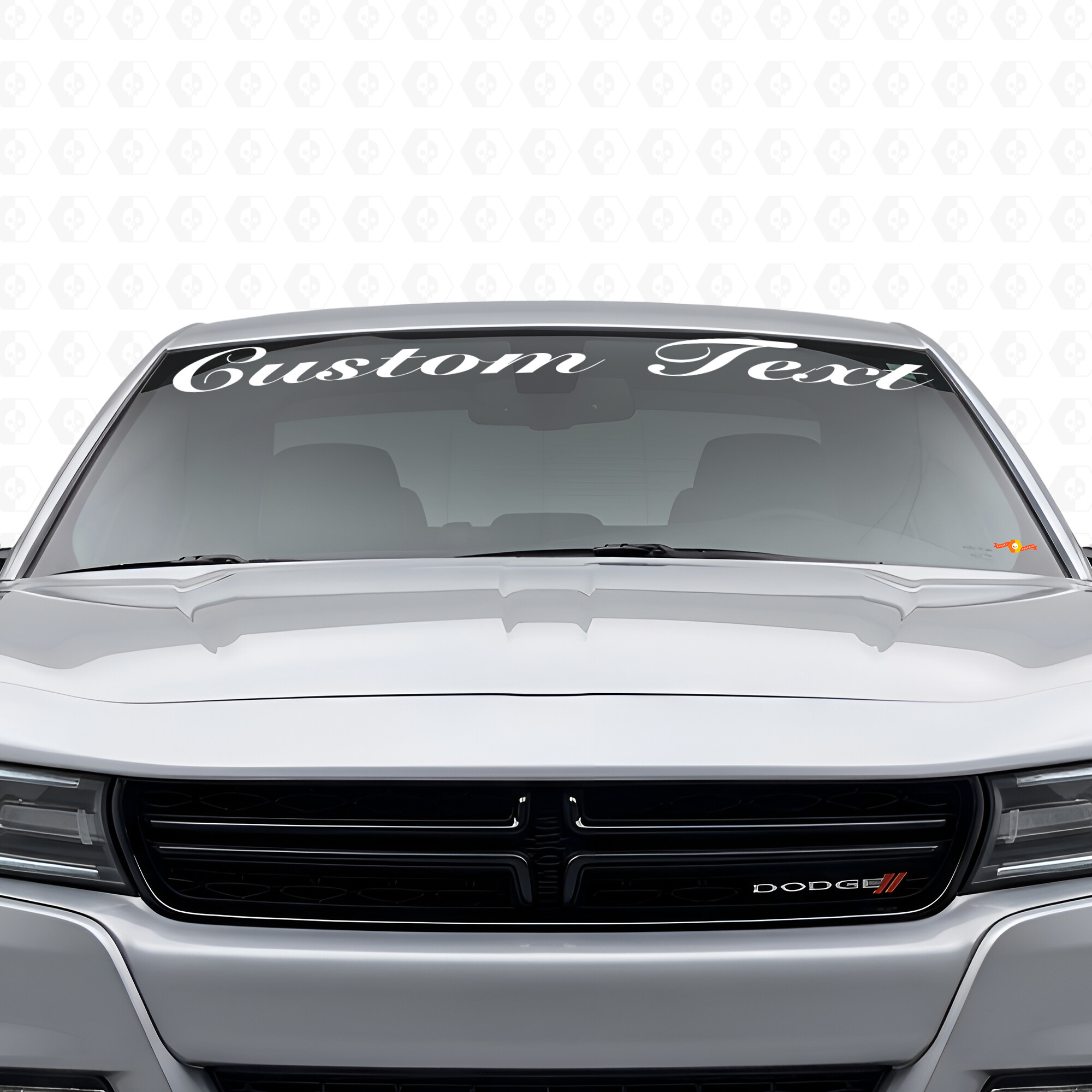 Adesivo in vinile personalizzato stile scritto a mano per parabrezza Dodge Charger 2015-2026