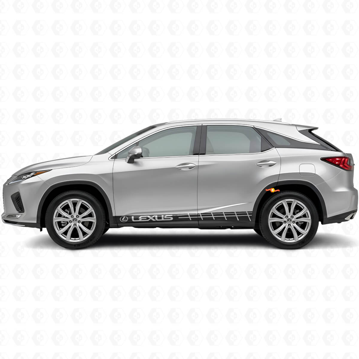 Kit adesivo in vinile con strisce in stile racing per modanature laterali Lexus RX 350