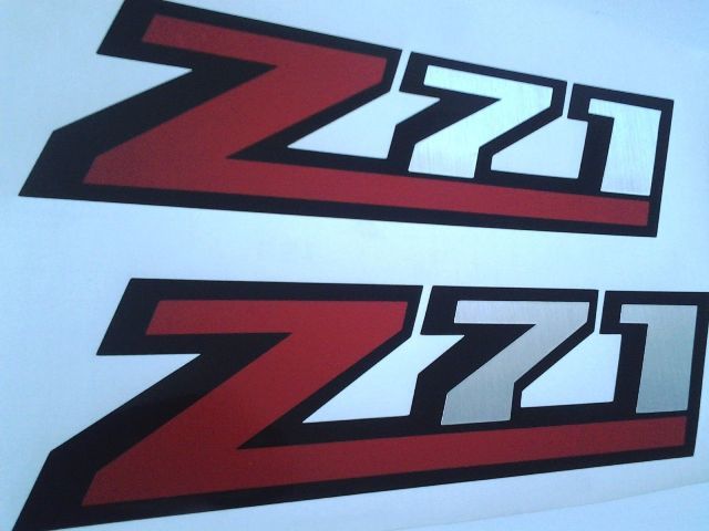Adesivo Silverado DECAL Z71 (set) cromato spazzolato e rosso