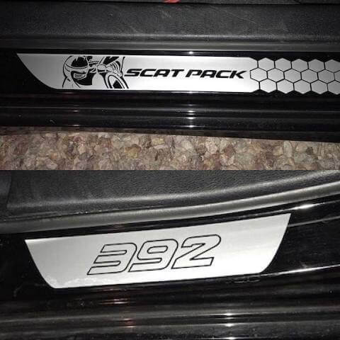 Set di Adesivi in Vinile per Battitacco in Stile Scat Pack 392 per Dodge Charger