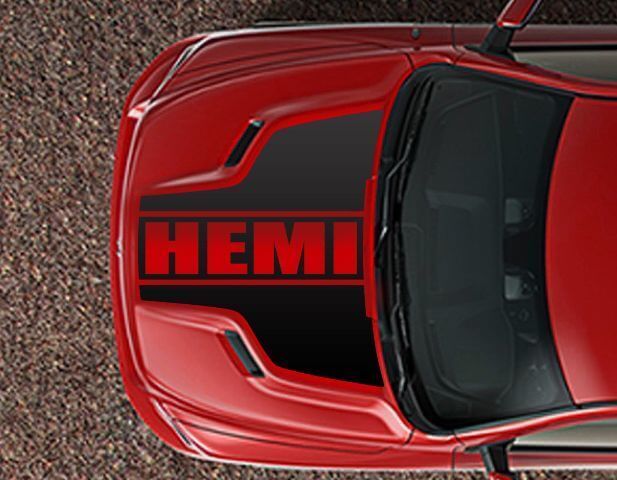 Set di Adesivi in Vinile con Contorno HEMI per Cofano Dodge RAM 1500