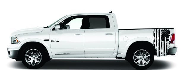 Set di adesivi per letto con bandiera americana Chevy Silverado Chevrolet Gmc Sierra 2014
