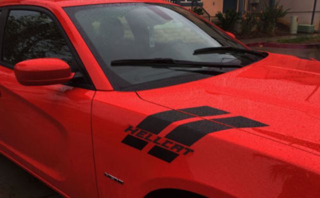Dodge Charger HELLCAT Style Hash Stripes 2015 2016 2017 2018 sovralimentato v8 srt