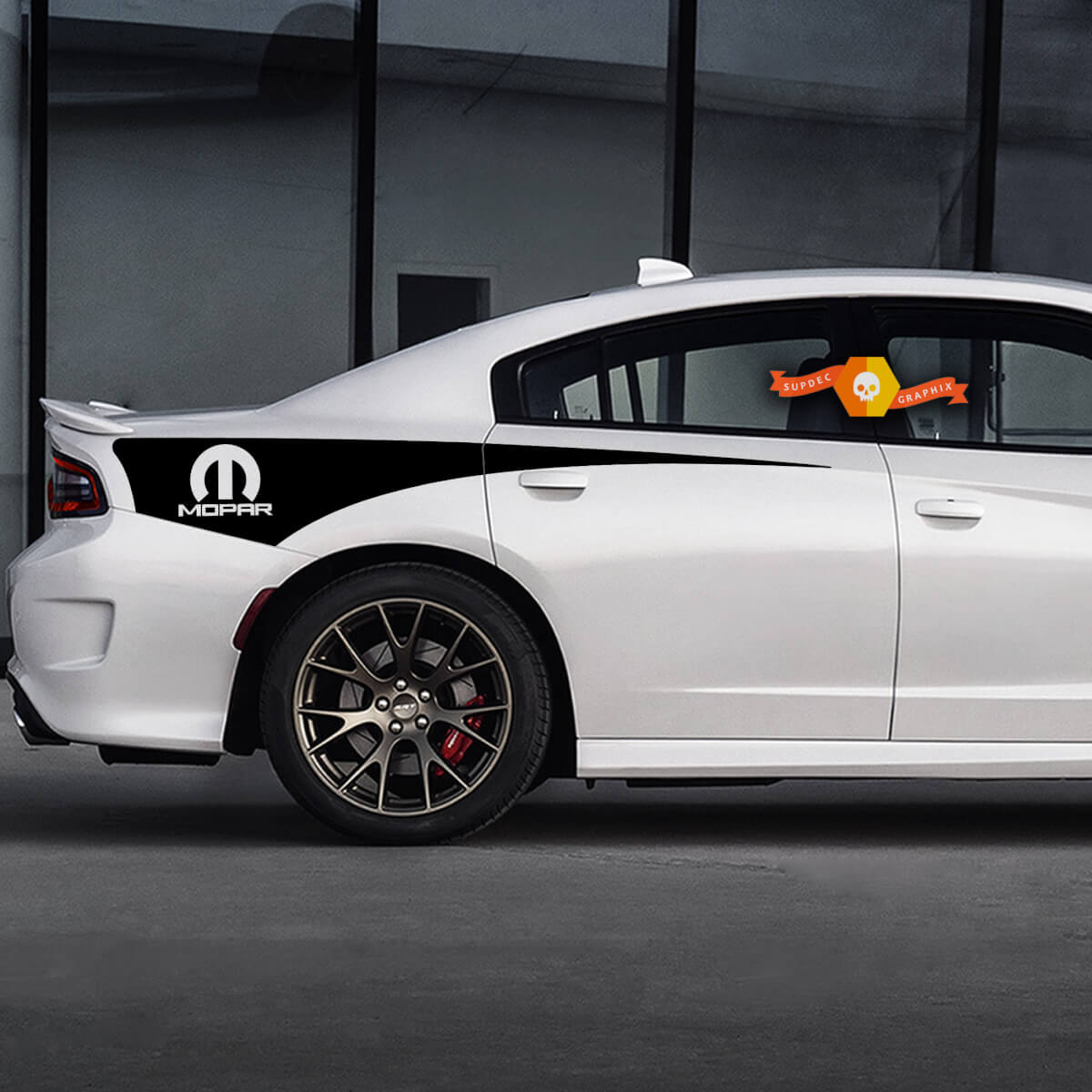 Dodge Charger MOPAR Striscia laterale laterale posteriore 2015 2016 2017 Hemi SRT RT