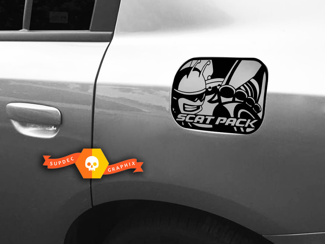 SCAT PACK Dodge Charger Gas Door Decalcomania 2018 2016 2017 SRT 392 Parte emblema distintivo Scatpack

