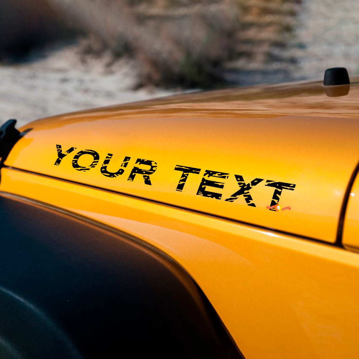 Adesivi in Vinile per Cofano Stile Personalizzato Graffiato e Usurato per Jeep Wrangler JK JL