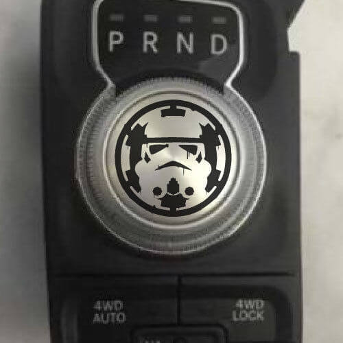 Adesivo in Vinile Pomello Cambio Stormtrooper dell'Impero per Dodge Ram