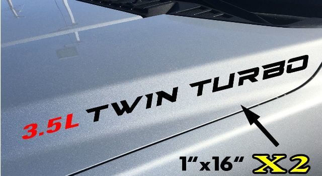 Adesivo in vinile per cofano 3.5L Twin Turbo per Musclecar F-150 EcoBoost V6