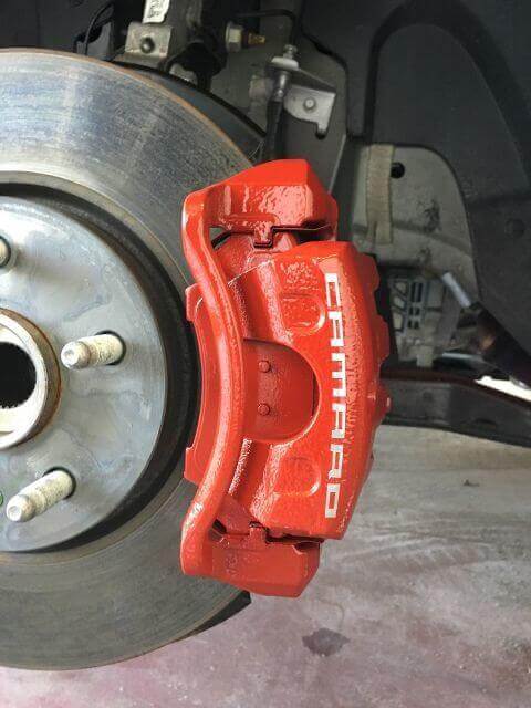 Set di 8 adesivi in vinile per pinza freno curva per Chevrolet Camaro