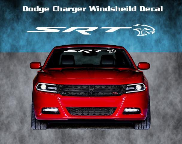 Dodge Charger Srt Hellcat Parabrezza Vinyl Decal Sticker Graphic Banner Hemi