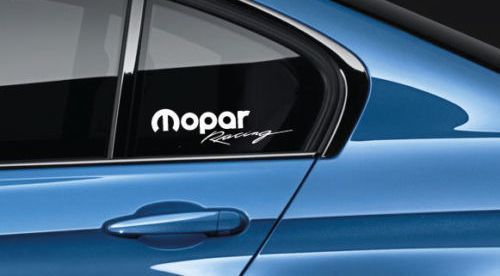 Adesivo decalcomania Mopar Racing logo Mopar Dodge Racing HEMI Hellcat Nuova coppia USA