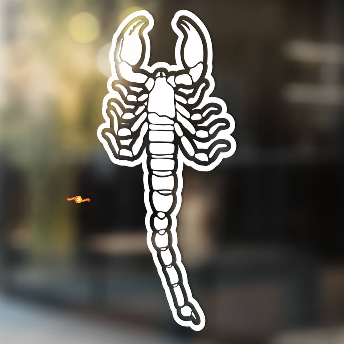 Scorpione del Deserto con Adesivo Universale in Vinile Contorno