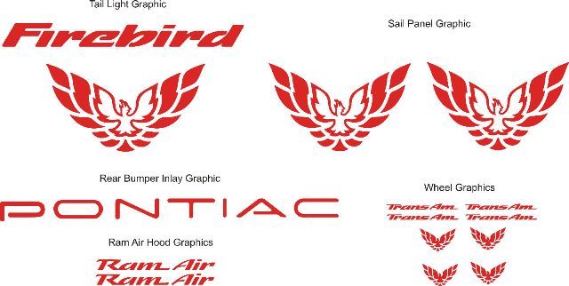 Pontiac Firebird Trans Am Bundle Graphic Decal Set 1998-2001