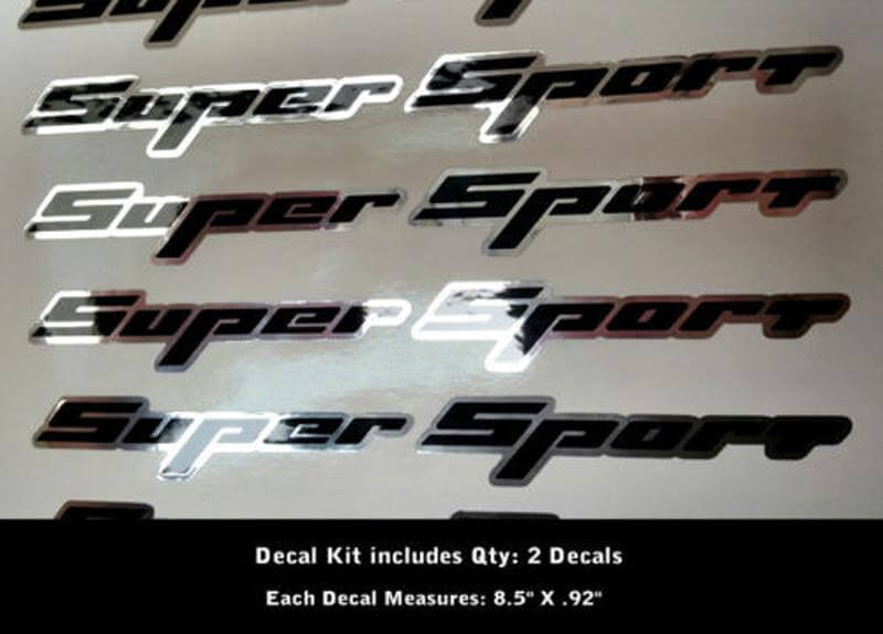2 adesivi Super Sport Decalcomanie Rally Sport Chevy Camaro Chevrolet SS WOW 0012
