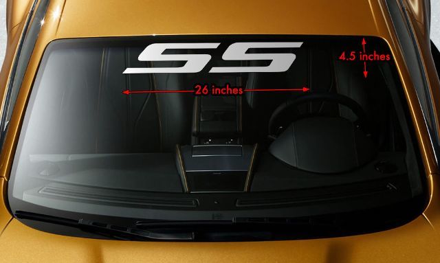 Adesivo in vinile SS per parabrezza per Chevrolet Camaro Impala Cobalt