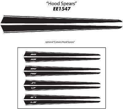 HOOD SPEARS Adesivi grafici in vinile Decalcomanie Strisce Vinile di qualità premium 2013-2015 Camaro
