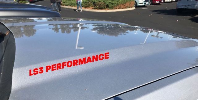 LS3 Performance Hood Vinyl Decal logo Corvette ZR1 Pontiac G8 Camaro SS GM rosso