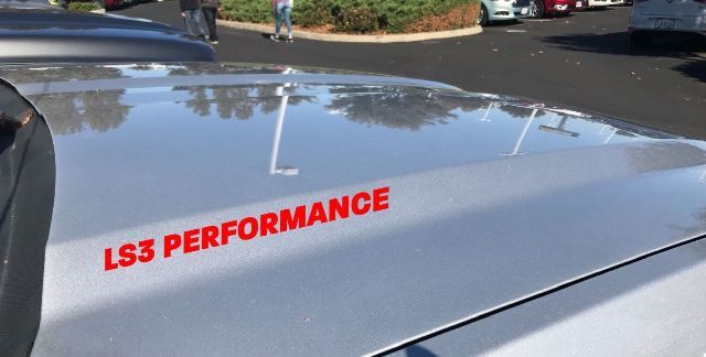 LS3 Performance Hood Vinile Adesivo Decalco Logo Corvette ZR1 Pontiac G8 Camaro SS GM Rosso

