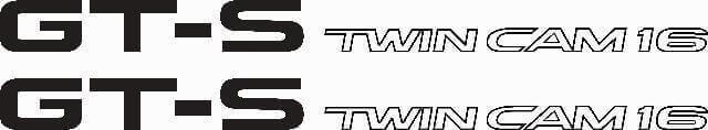 Set Adesivi Laterali in Vinile GT-S Twin Cam 16 per Toyota Corolla AE86
