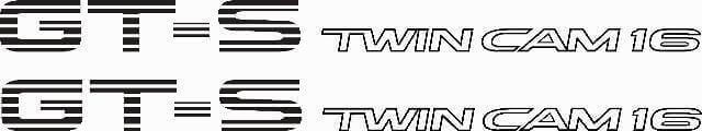 Set di decalcomanie laterali in vinile GT-S Twin Cam 16 Strobe per Toyota Corolla AE86