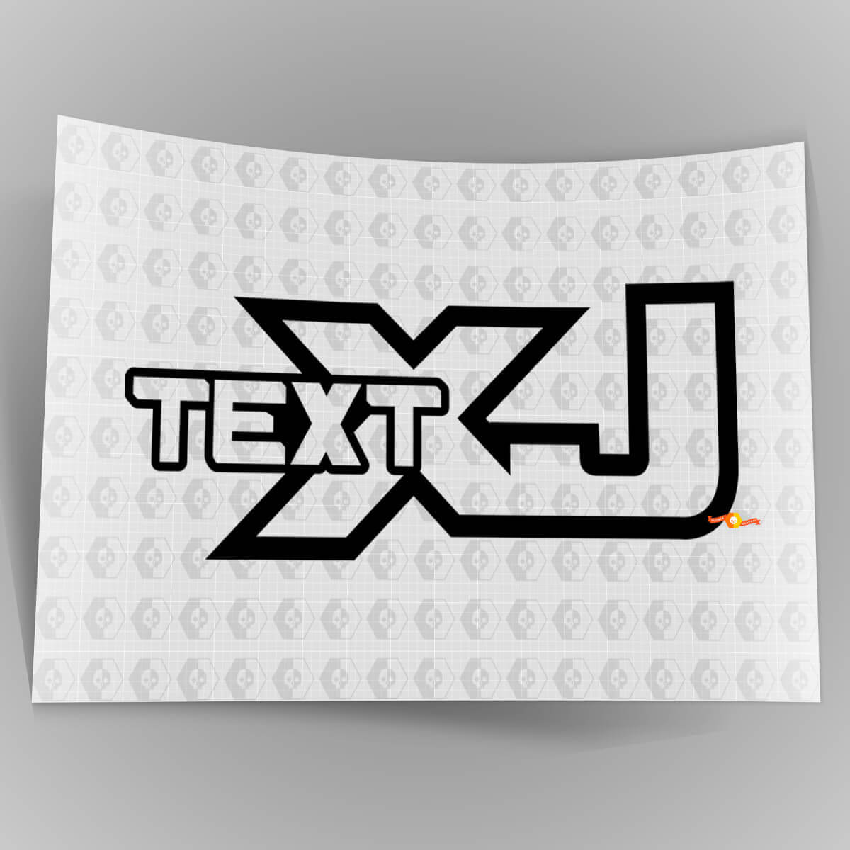 Jeep XJ - Nero - Decalcomania in vinile Adesivo Off Road Cherokee Trails Rock Crawling 4x4