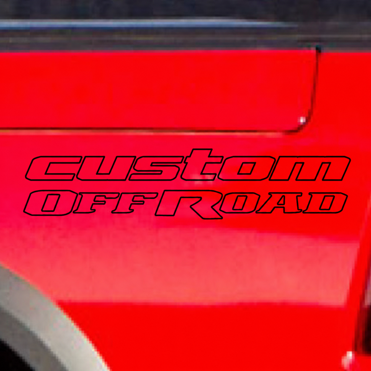 Set di lettere sagomate personalizzate Offroad Adesivo in vinile per fianco letto per Dodge Ram 1500