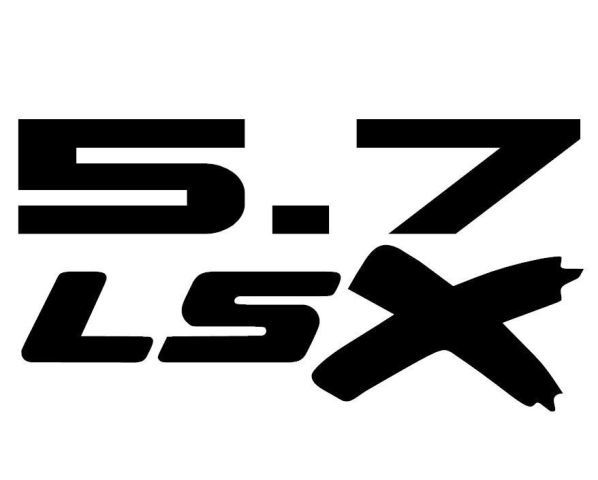 5.7L LSX - Decalcomania del vinile -Black LS Chevy Car Truck Corvette Camaro Mustang Sticker