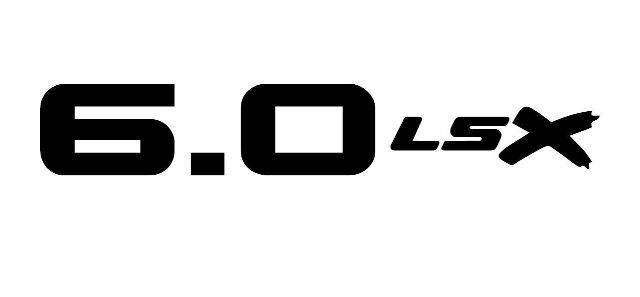 6.0 LSX - Decalcomania per vinile - Nero LS Chevy Car Truck Corvette Camaro Mustang Sticker
