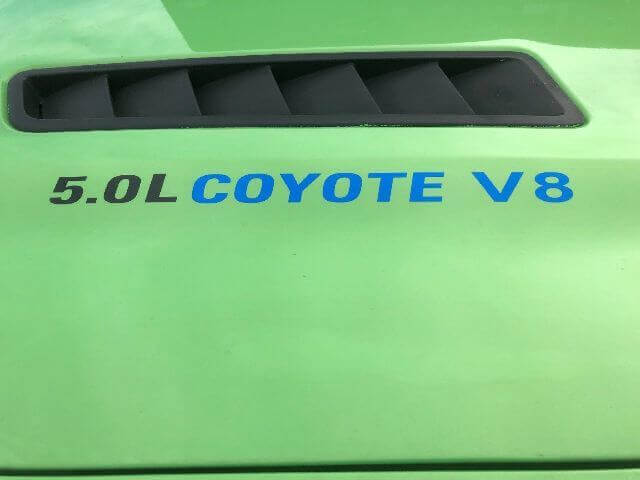 Set di Adesivi in Vinile Emblema Cofano V8 Coyote 5.0L per Musclecar