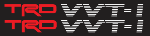 Decalcomanie per adesivi in ​​vinile TRD VVTI Doch - VVTI TRD - SET di 2