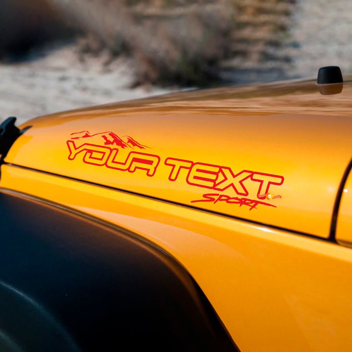 Coppia decalcomanie per adesivi per cofano in vinile Jeep Wrangler Unlimited Off Road
