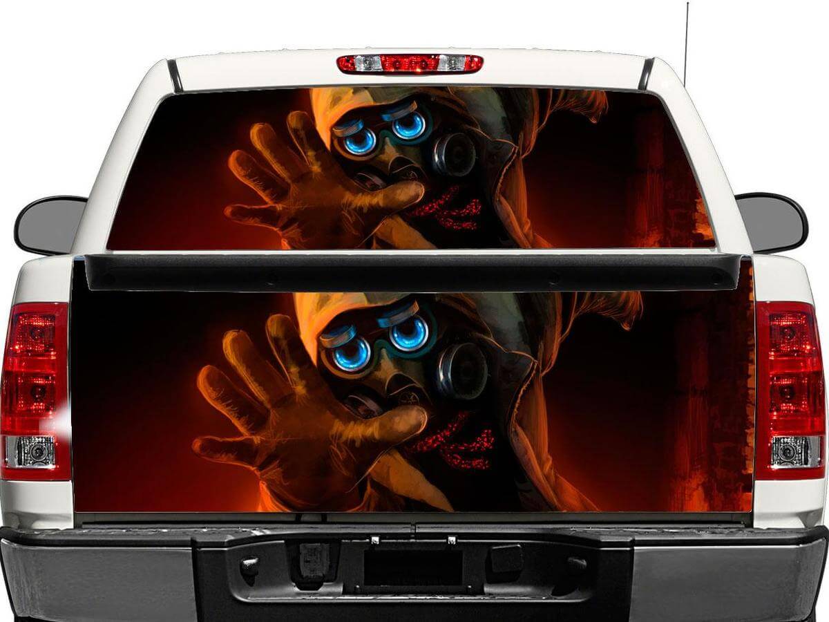 Adesivo per finestrino posteriore o portellone di camioncini Romantically Apocalyptic Gasmask