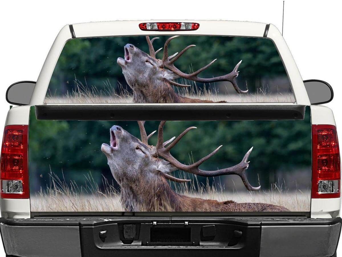 Adesivo in Vinile Natura Cervi per Vetro Posteriore o Portellone per Pick-up e SUV